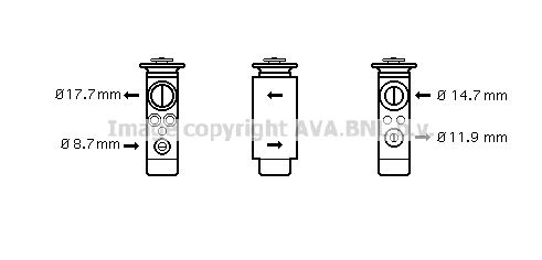 AVA QUALITY COOLING Расширительный клапан, кондиционер OL1461